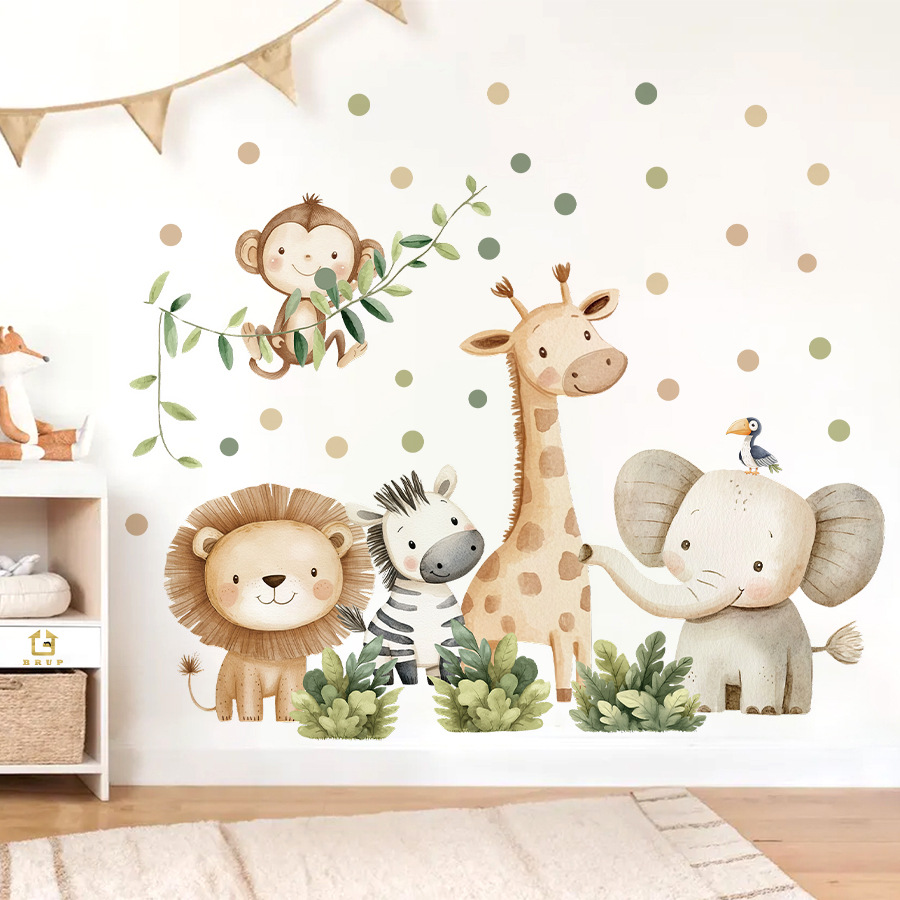 Baby Girl Nursery Quotes - Stiker Dinding Hewan Hutan Boho untuk