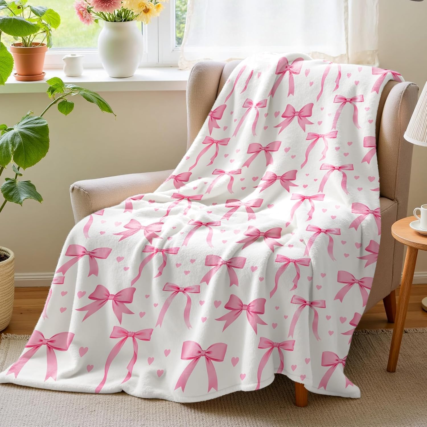 Baby Nursery Decor Girl - Selimut Pita Merah Muda VIKAMA, Lembut