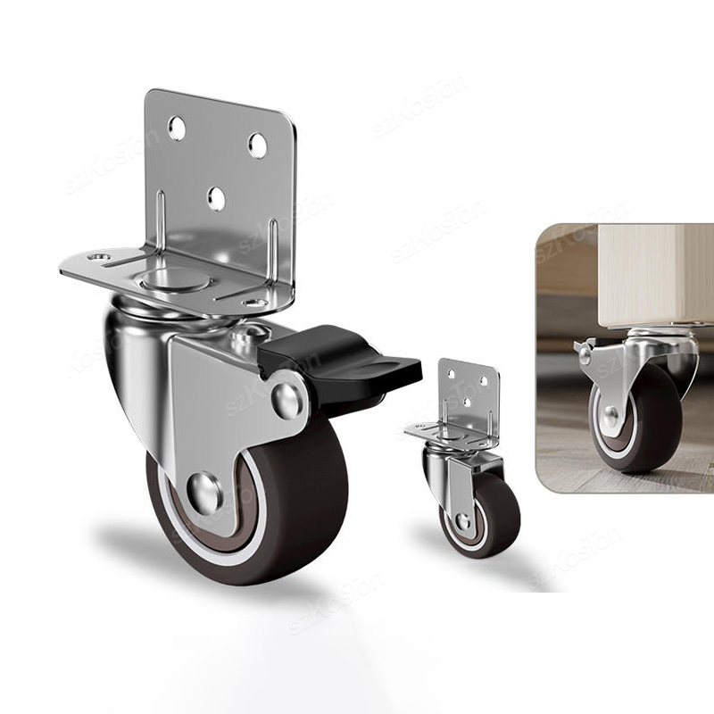 Baby Nursery Trolley - Roda kastor furnitur berbentuk L, Aksesori