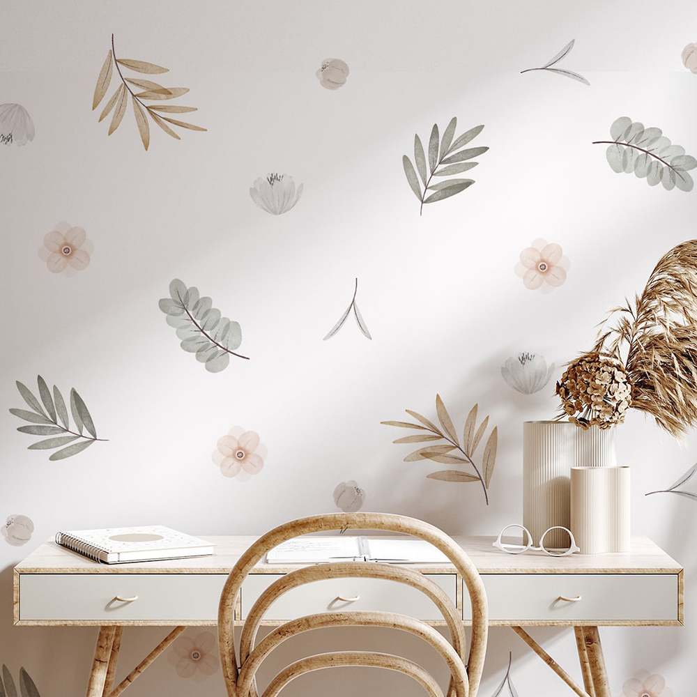 Baby Girl Nursery Quotes - Boho daun botani DIY stiker dinding