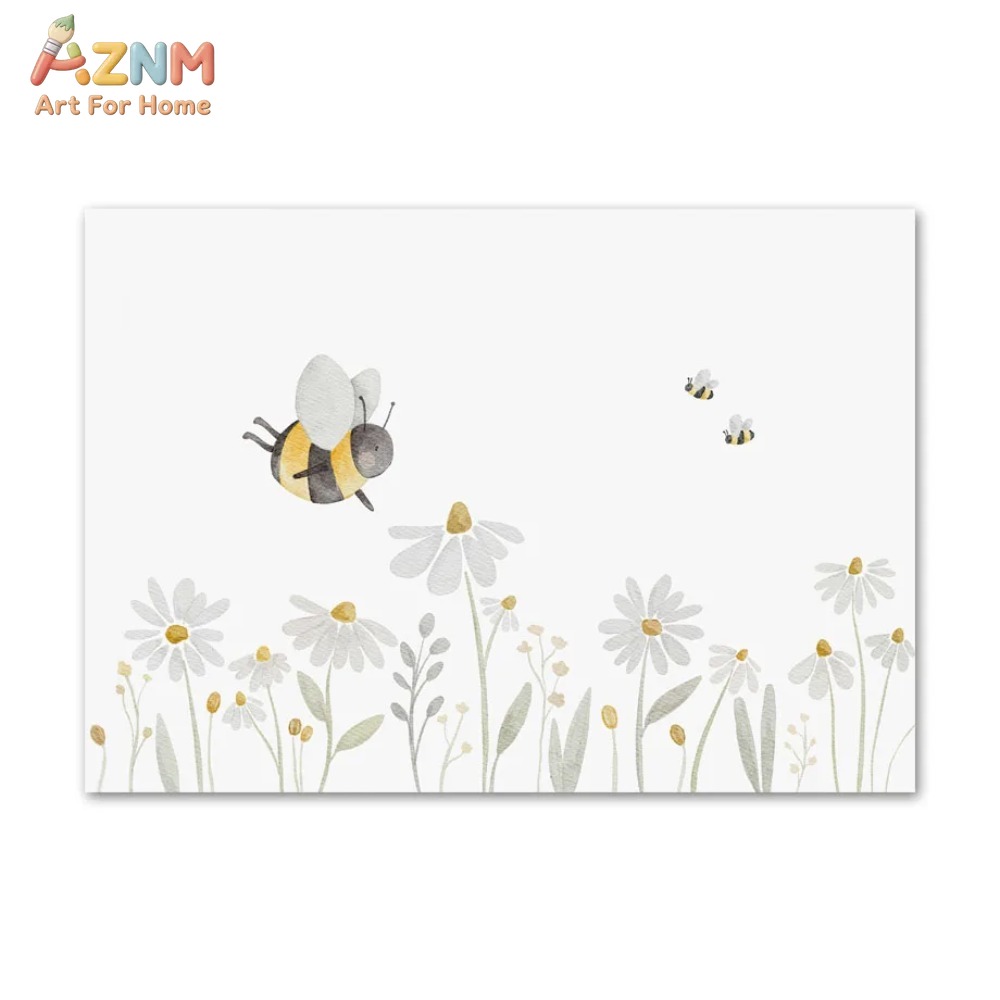 AZNM Poster Cetak Kamar Anak M - Baby Nursery Frames ulasan dan harga