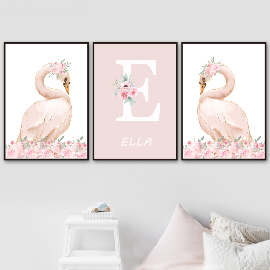 Lukisan Kanvas Pembibitan Seni - Baby Nursery Decor Girl ulasan dan harga