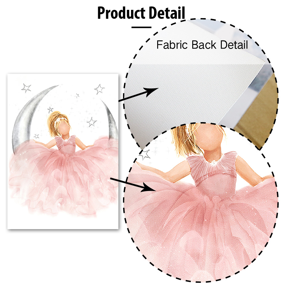 Lukisan Kanvas Pembibitan Seni - Baby Nursery Decor Girl ulasan dan harga