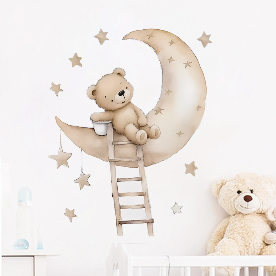 Stiker dinding awan bintang be - Baby Girl Nursery Quotes ulasan dan harga