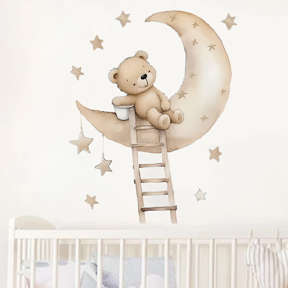Stiker dinding awan bintang be - Baby Girl Nursery Quotes ulasan dan harga