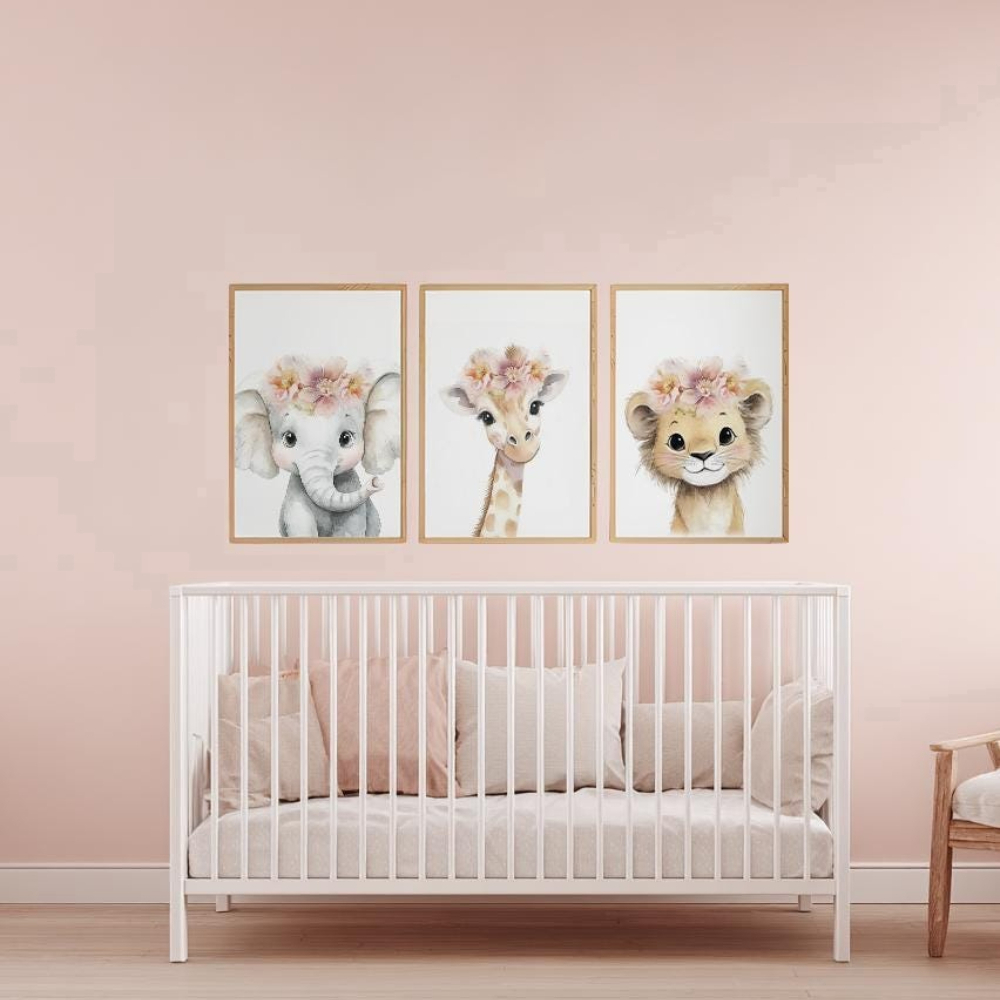 Set Seni Dinding Kamar Bayi Pe - Baby Nursery Frames ulasan dan harga