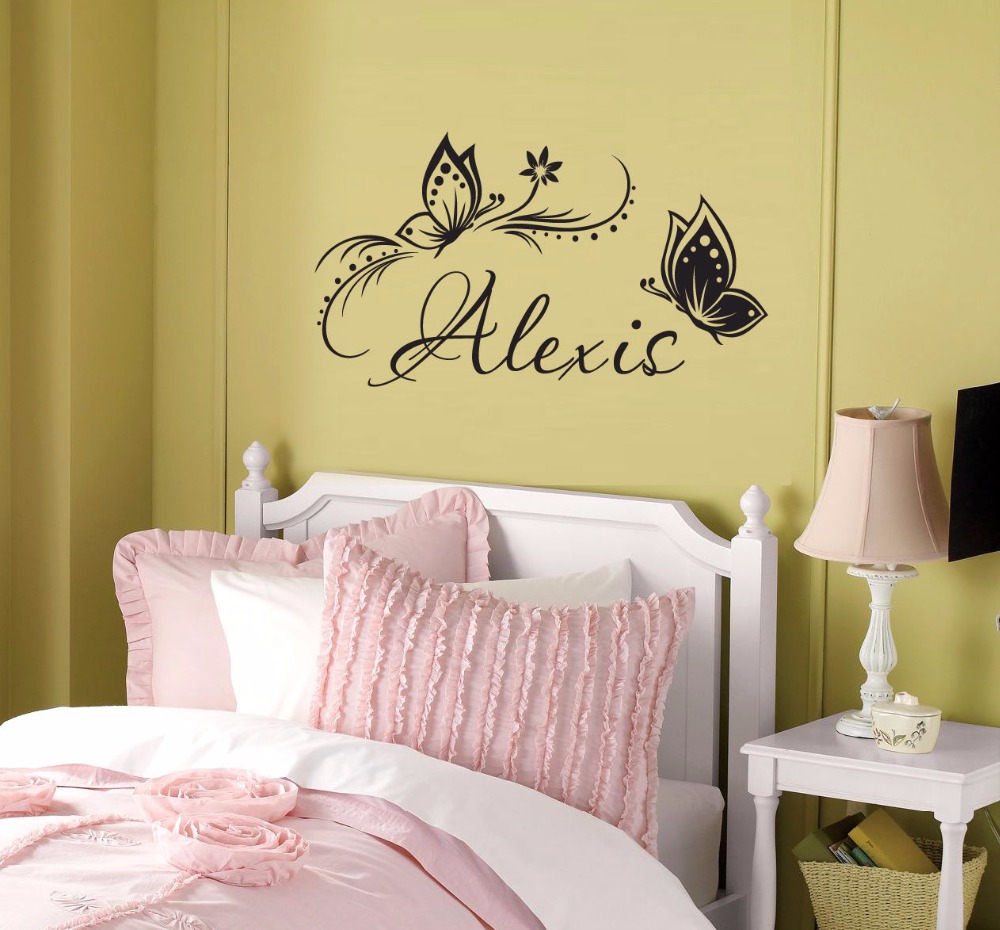 Personalized Nama dan Kupu-kup - Baby Girl Nursery Quotes ulasan dan harga