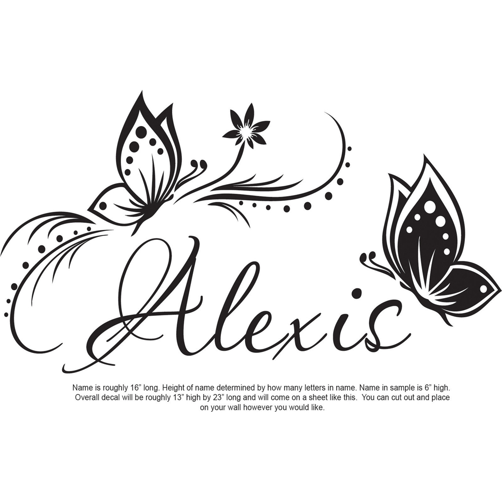 Personalized Nama dan Kupu-kup - Baby Girl Nursery Quotes ulasan dan harga