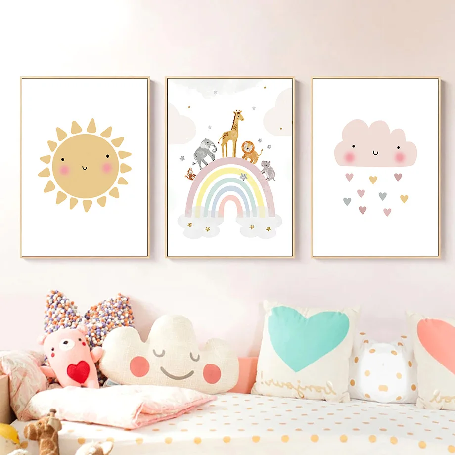 Jerapah Gajah Balon Udara Mata - Baby Nursery Decor Girl ulasan dan harga