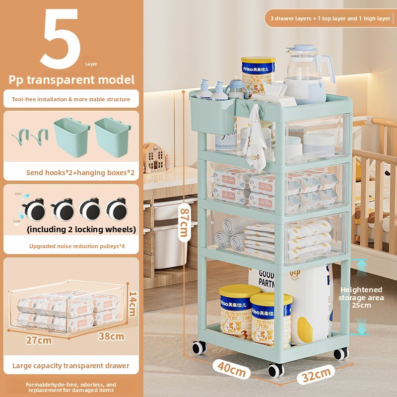 Troli Penyimpanan Bayi yang Da - Baby Nursery Trolley ulasan dan harga