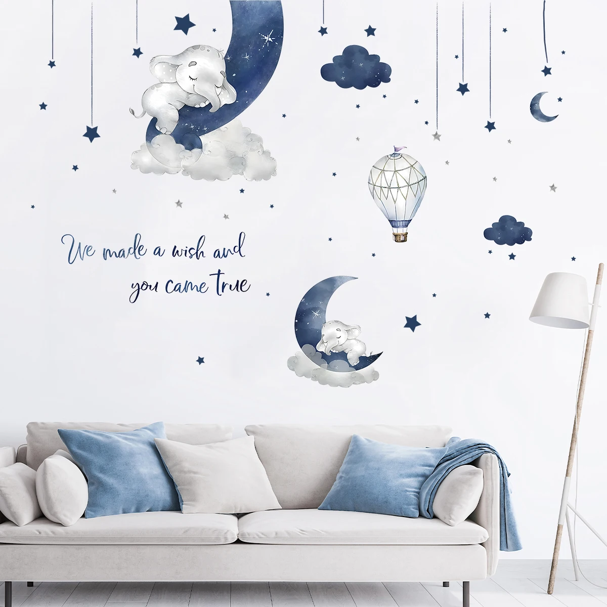 Stiker dinding gajah hewan kar - Baby Girl Nursery Quotes ulasan dan harga