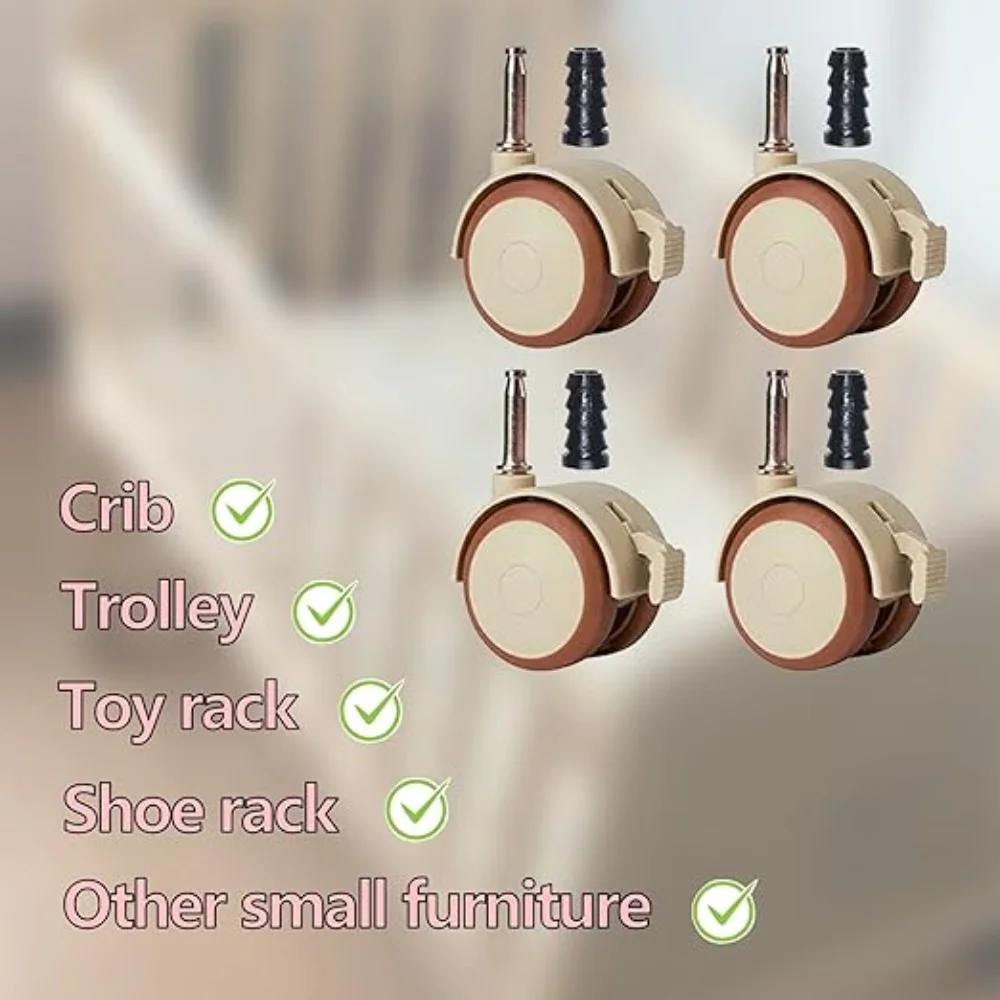 1/4 Buah Roda Putar Nylon deng - Baby Nursery Trolley ulasan dan harga