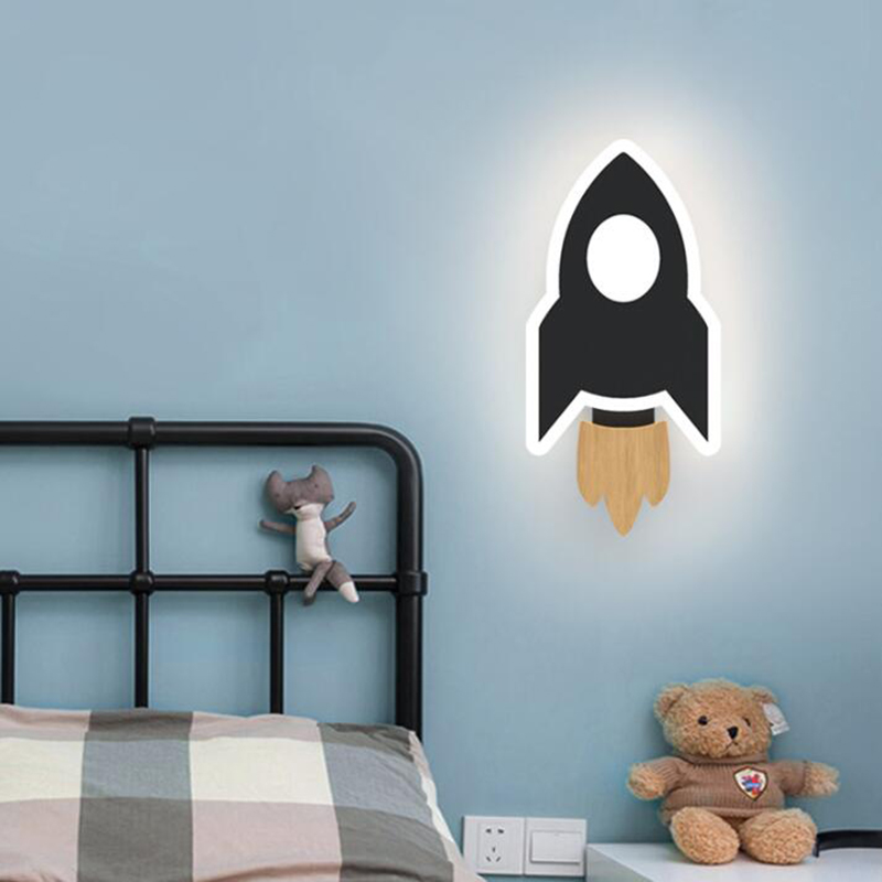 Kartun LED lampu dinding roket - Baby Nursery Wall Lights ulasan dan harga