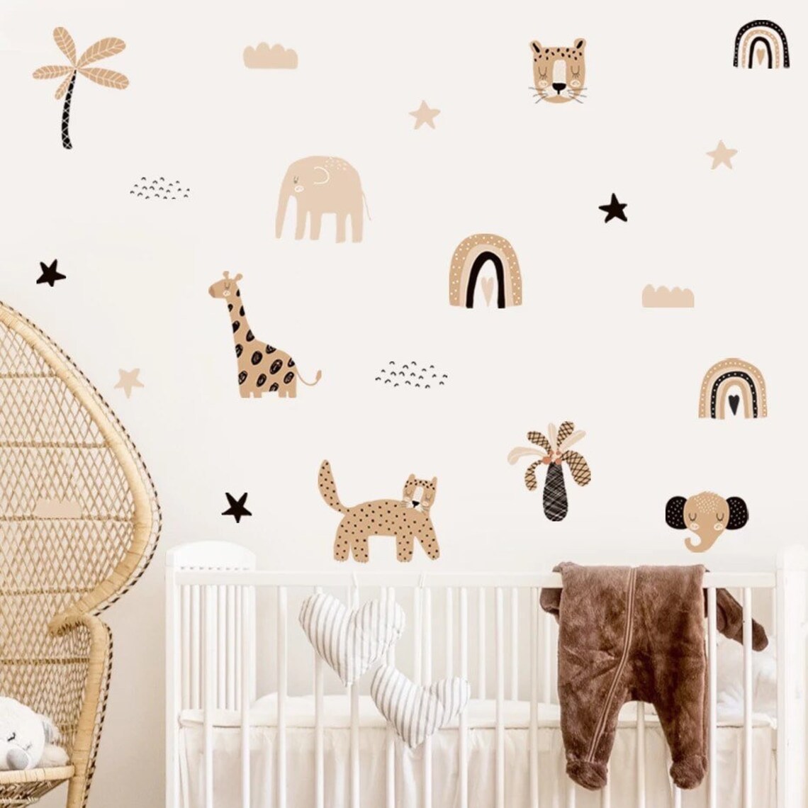 Boho Kartun Pelangi Bintang Wa - Baby Nursery Decor Girl ulasan dan harga