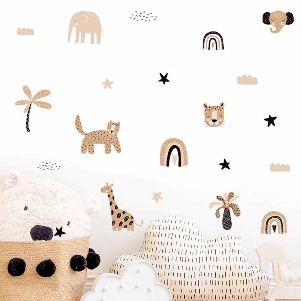Boho Kartun Pelangi Bintang Wa - Baby Nursery Decor Girl ulasan dan harga